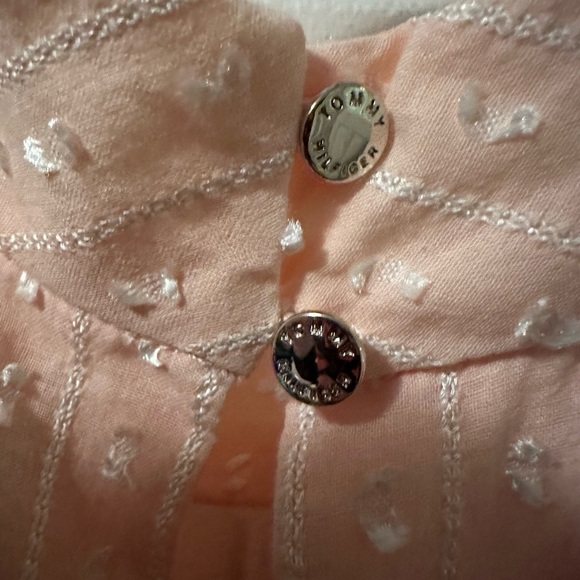 So pretty!! Tommy Hilfiger - Texture Cotton Blend Midi Dress - PINK - Size 4 - Picture 6 of 14